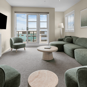 Lounge room feature couch, seating and coffee table